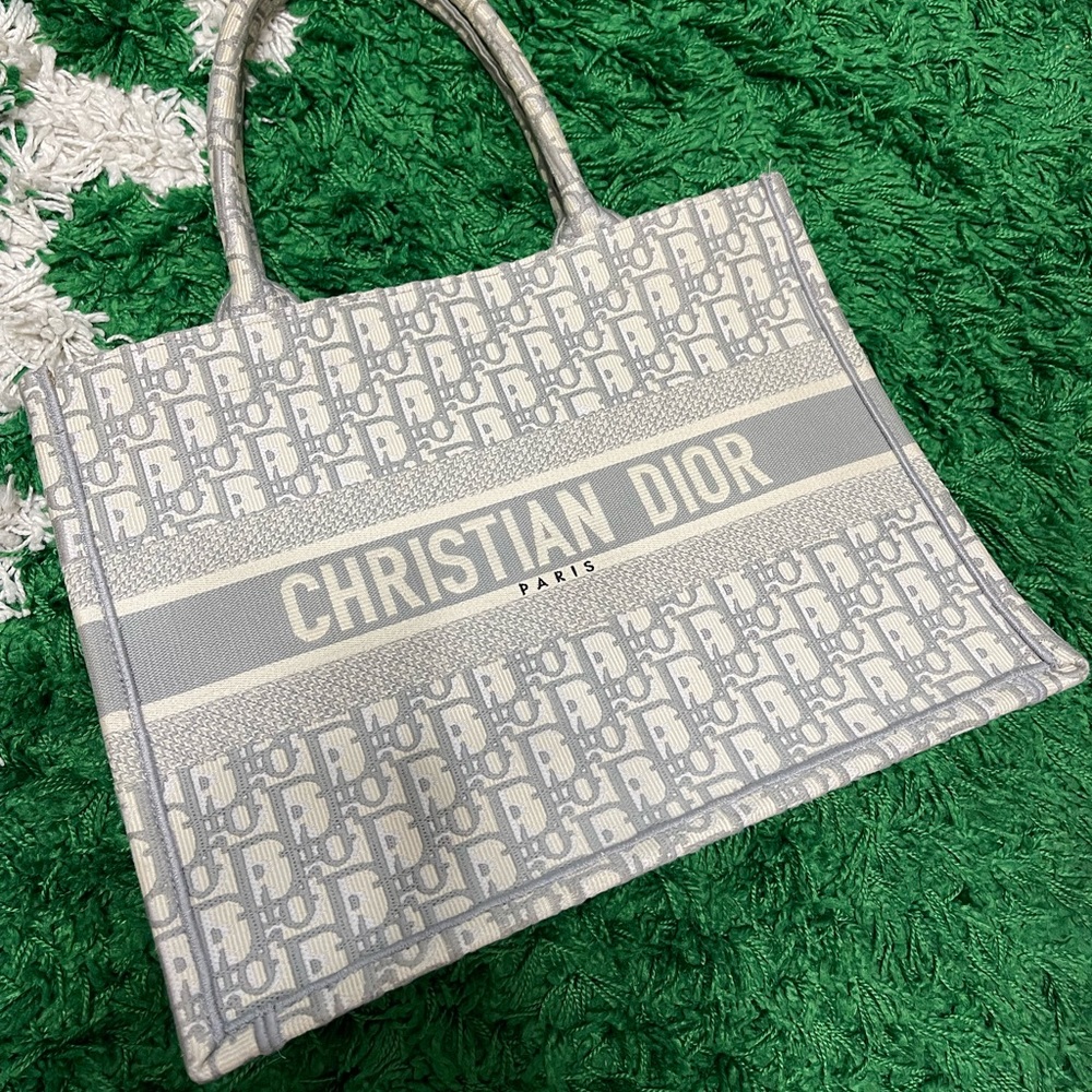 Christian Dior Medium Grey Book Tote